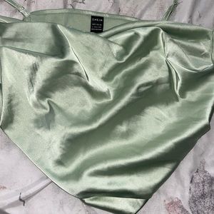 Silk tank top crop top